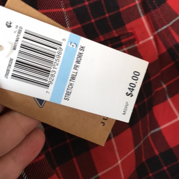 Duckies Juniors Sz 5/27 Red Plaid Mini Skirt NWT - Picture 3 of 3